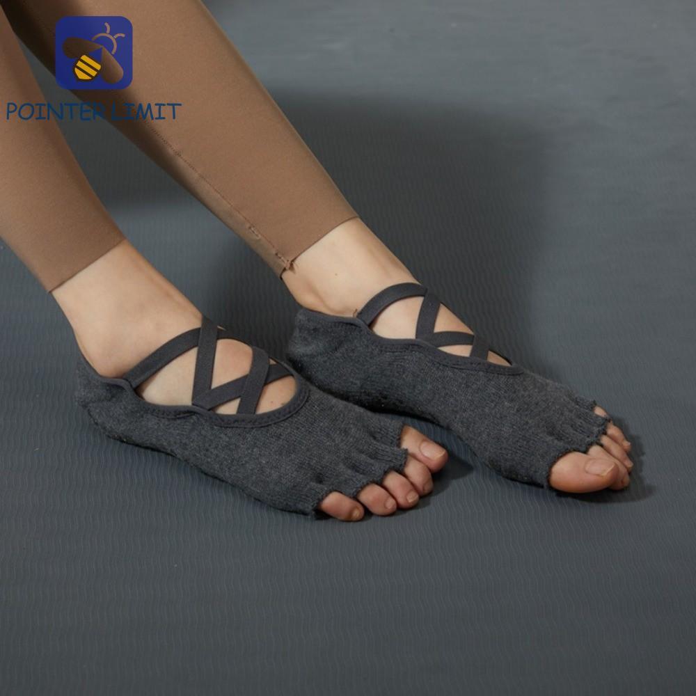 POINTER GIỚI HẠN 1 Đôi Tất Tập Yoga Chia Ngón Tay, Full Five Finger Half Open Five Finger Yoga Tất, 
