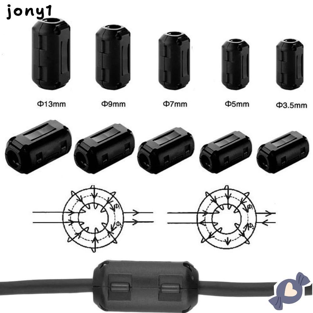 THUY Choke Coil EMI RFI Ồn, Snap Loại Vòng Chống nhiễu Lõi Ferrite Bead Kẹp, Bao Đen Lọc Kẹp Snap 3.
