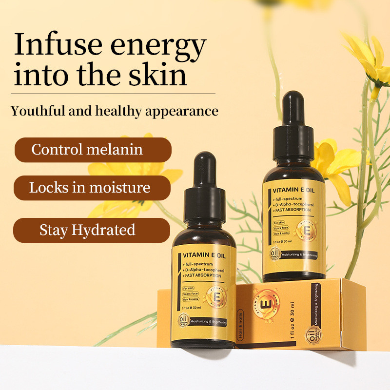 All English Vitamin E Oil Facial Body Essence Oil Repair Dưỡng ẩm Chăm sóc da Nhận phiếu giảm giá] 5