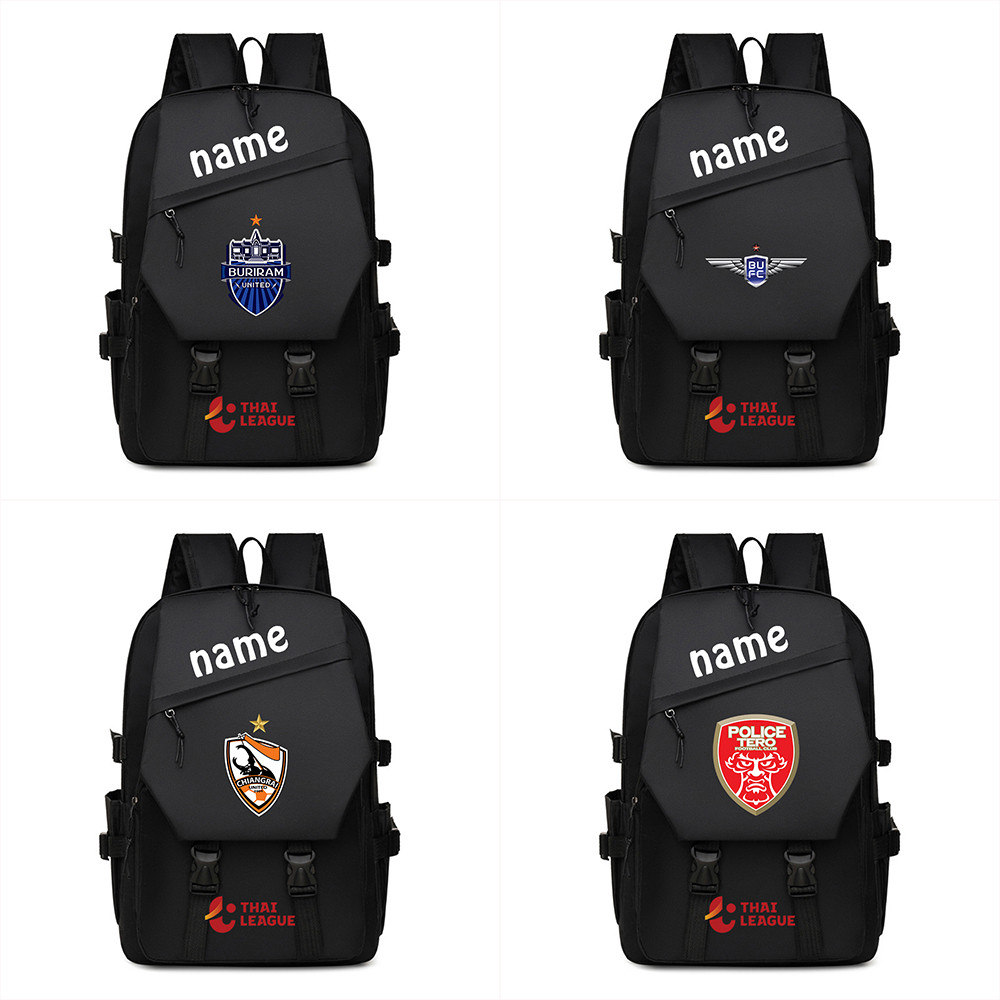 Mingyuan Free Name Thai League 1 Buriram United F.C. Ba lô bé gái chống nước Túi đi học Nylon dễ thư
