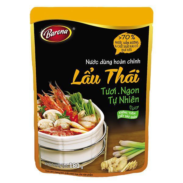 Nước Dùng Hoàn Chỉnh Barona Lẩu Thái/Phở gà/Phở bò/Lẩu bò/Lẩu riêu cua/Lẩu gà/Lẩu chua cay  180G
