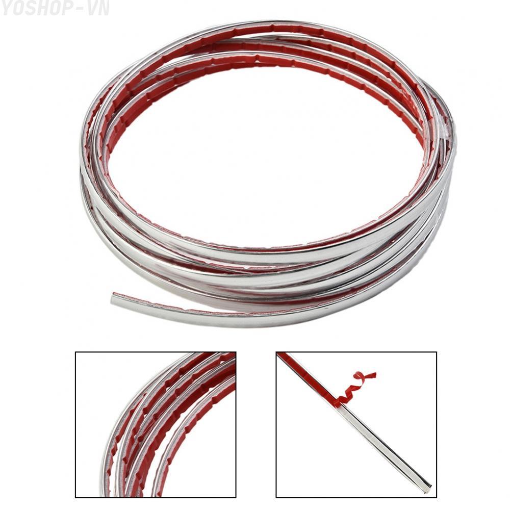 [Ysp]Car Window Strip For steering wheel Silver Trim 6mm*3meter Door Edge Replacement