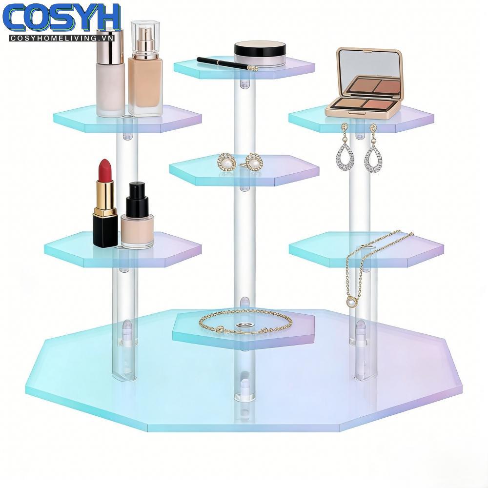 <cosyh>7 Tier Acrylic Display Stand for Dessert Blind Box Jewelry Cake Storage