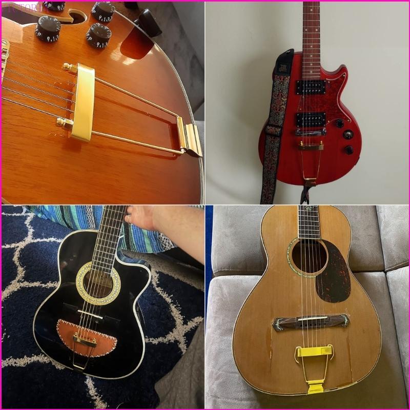 VIC Guitar Đuôi Cầu Thay Thế 6 Dây Đàn Guitar Hình Thang Đuôi Cầu
