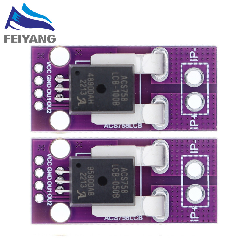 50A 100A Hall Analog Linear AC DC 3.3V-5V Mô-đun cảm biến dòng điện ACS758 ACS758 ACS758LCB-050B 100