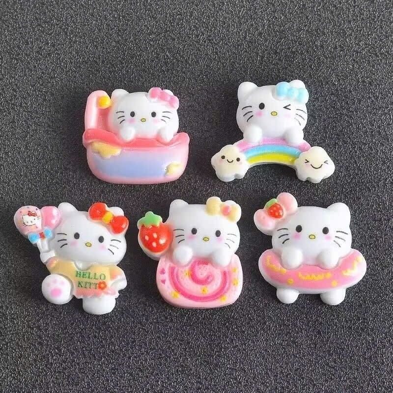 Set Charm Hello Kitty cầu vồng cute Kẹo Ngọt Pastel – Hello Kitty Cute Gắn Dép Crocs Trang Trí Giày 