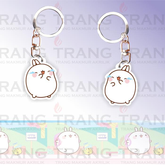 Gantungan Kunci Akrilik Molang & Piu Piu / Keychain Acrylic Molang & Piu Piu - Style 1