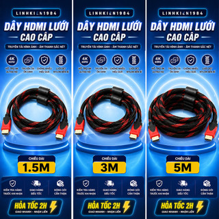 Dây lưới HDMI tròn dài 1.5m 3m 5m 10m