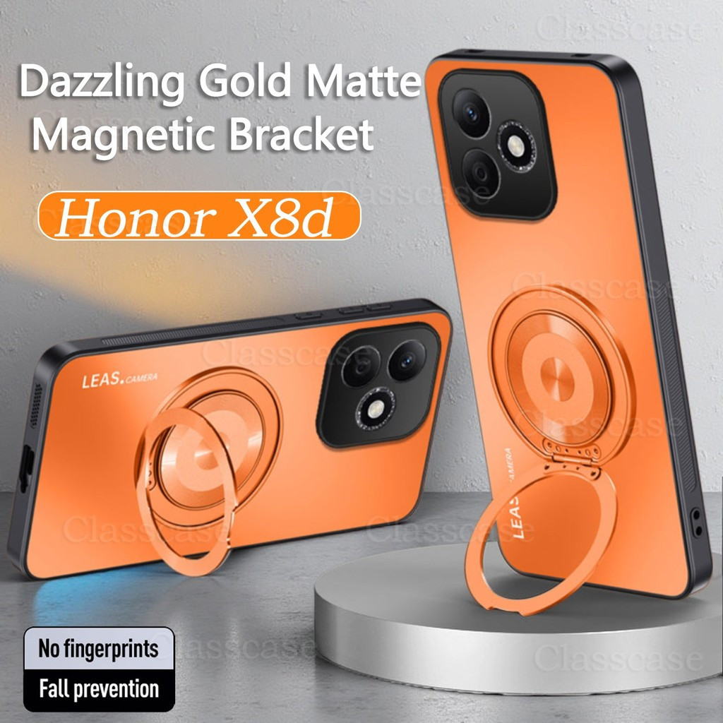 Ốp Cho Honor X8d X5c Plus X5cPlus HonorX8d X8 d HonorX5c X5cPlus Frosted Dazzling Matte Giá Đỡ Từ Tí