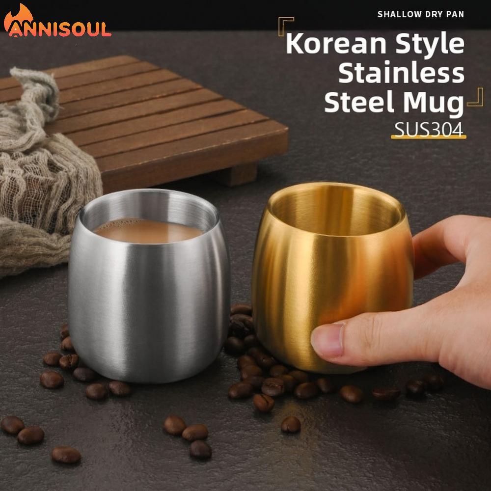 [NISO]Stainless Steel Cup Wear Resistant 304 Stainless Steel Two-Layer Construction