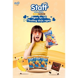 Combo 5 Staff Bánh Mì Socola Chuối 60g