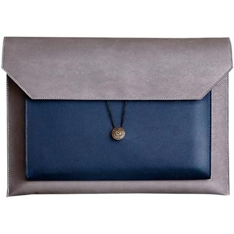 Enyuwlcm PU Leather A4 File Folder Document Holder Portfolio Envelope Folder Case with 2 Compartment