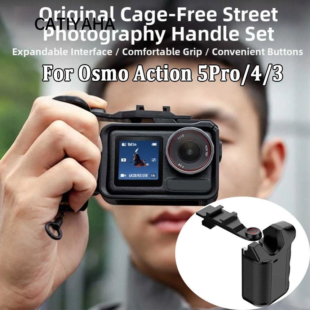 CATIYAHA Xplorer Grip Kit Tay cầm, Giá đỡ kẹp đường phố nhẹ bằng nhựa, Nút chụp nhanh Tay cầm máy ản