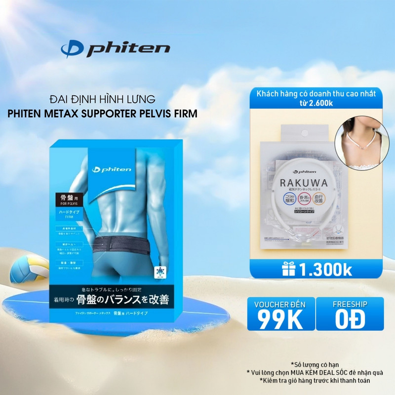 Đai Bảo Vệ Xương Chậu Loại Cứng Phiten Metax Supporter Pelvis Firm