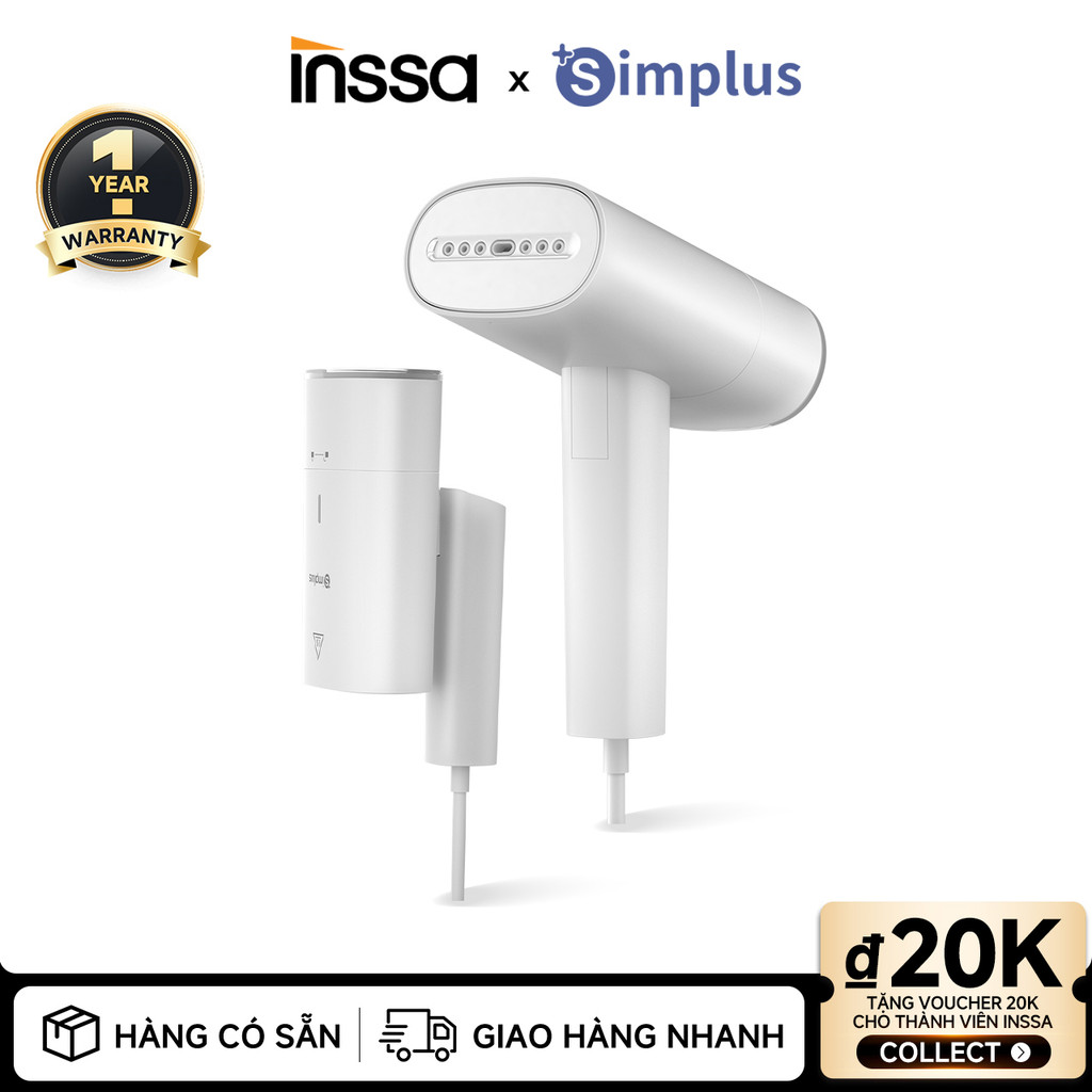 Inssa × Simplus Bàn Ủi Hơi Nước Cầm Tay Công Suất 1200W GTJH017 - Bảo Hành 1 Năm