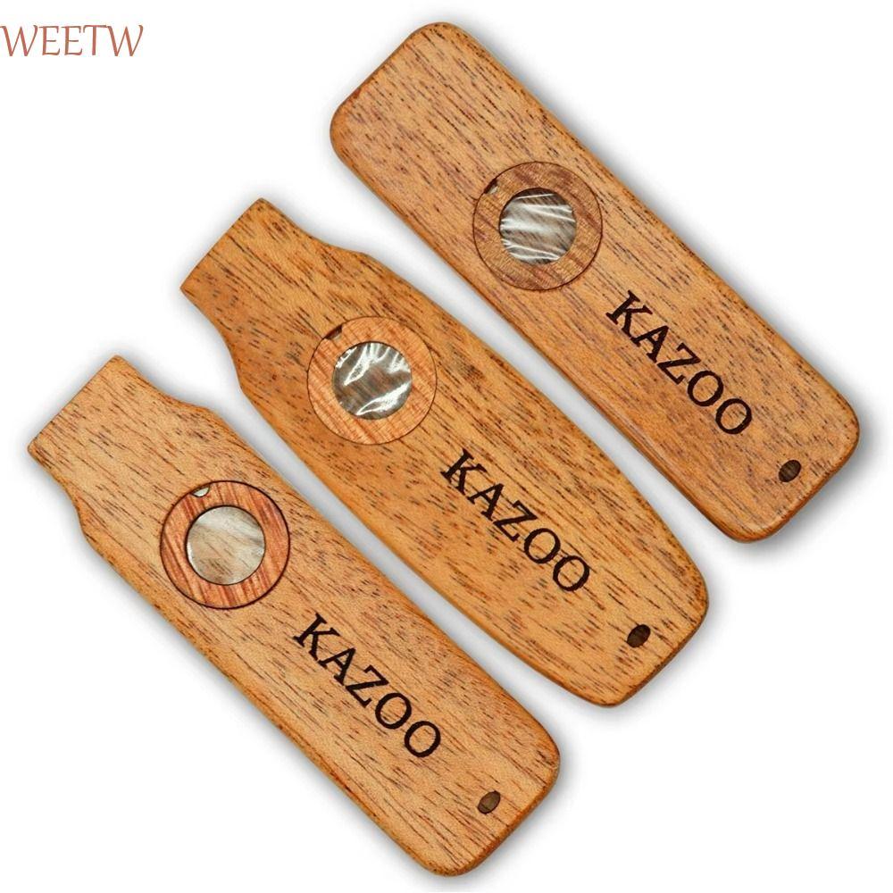 WEETW Gỗ Kazoo, Học Dễ Dàng Bằng Gỗ Nhẹ Kèm Kazoo, Thiết Kế Sáng Tạo Nhiều Màu Sắc Chống Mài Mòn Nhạ