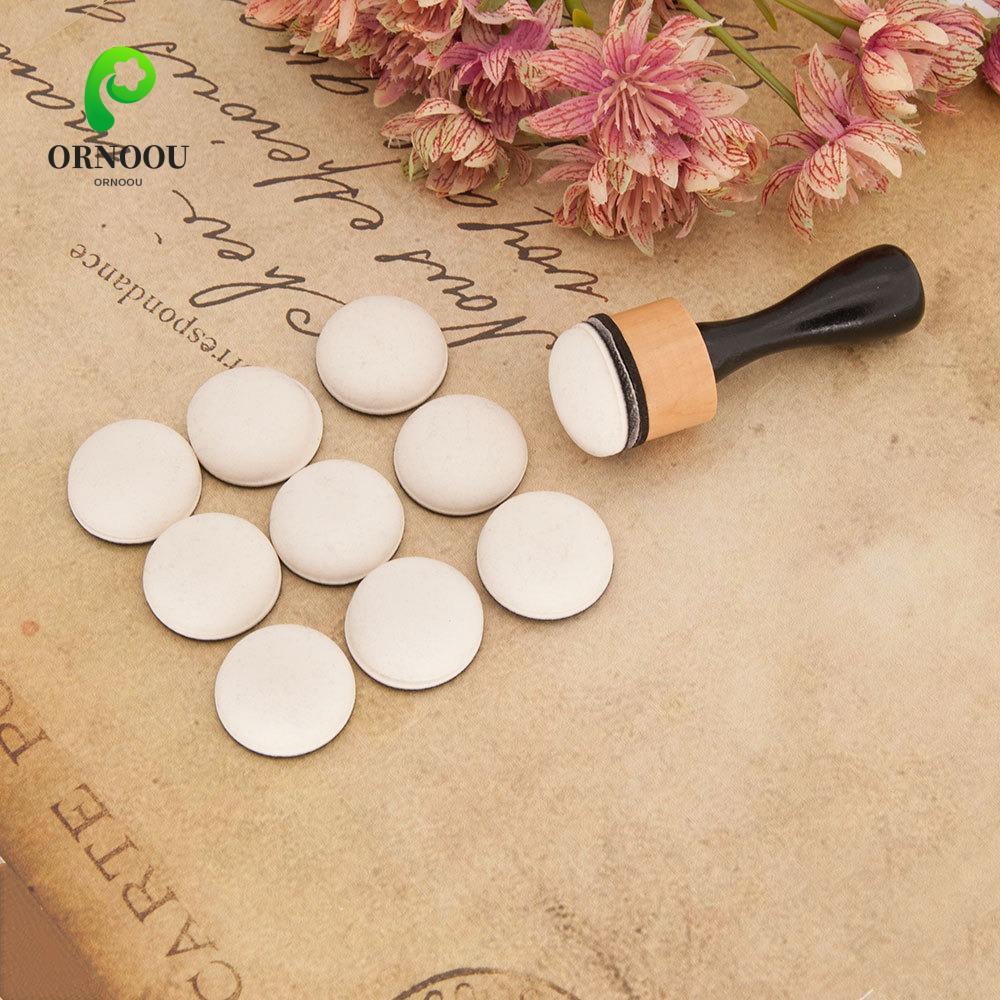 ORNOOU Flat Domed Foam Refills Tool, Foam DIY Scrapbooking Mini Ink Paints Mixing Blending Tools, Ca