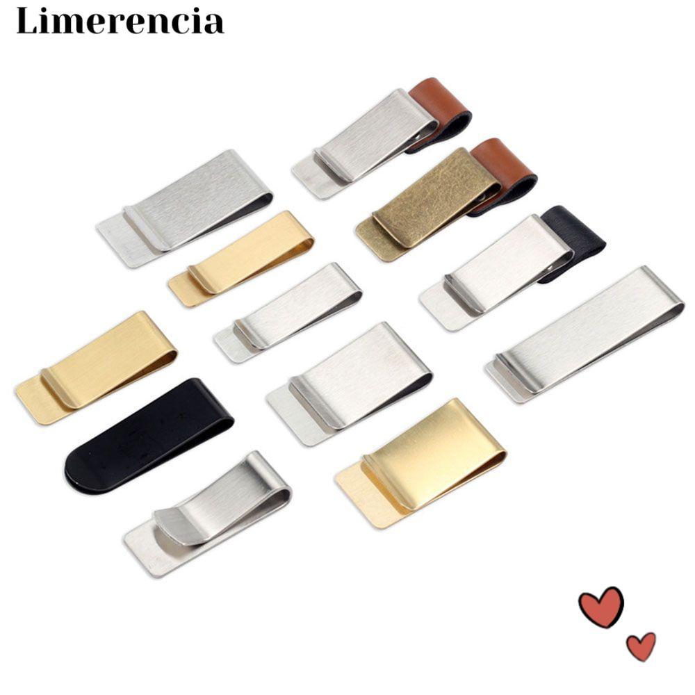 LIMERENCIA Kẹp thép không gỉ Kim loại hữu ích Thư mục bút đồng cầm tay