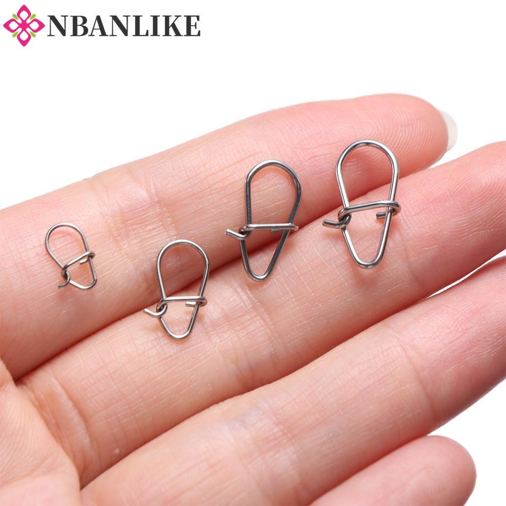 NBANLIKE Xoay Mồi Kết Nối Câu Cá Khóa An Toàn Snap Kết Nối Thép Không Gỉ 00 # -3 # Dụng Cụ Cá Câu Cá