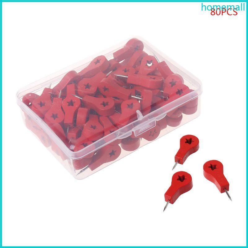 HO 80 Chiếc Bản Đồ Đánh Dấu Vẽ Ảnh Treo Tường Đinh Nút Chai Bảng Đẩy Chân Thumbtack