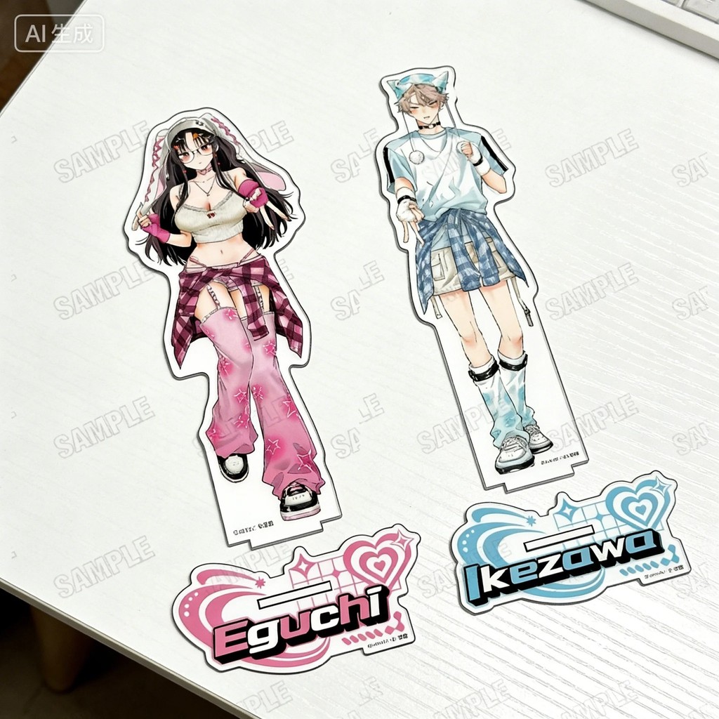 Standee Anime Ikezawa Eguchi mô hình mica Acrylic nhân vật The Mortifying Ordeal of Being Seen trang
