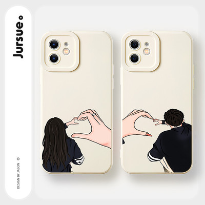 JURSUE Ốp lưng nam nữ cặp đôi dễ thương đẹp hoạt hình Anime độc lạ ngầu ngộ nghĩnh chống sốc chống bẩn mềm cho iPhone 17 Air 16 15 14 13 12 11 PRO MAX SE 2020 X XR XS ip 8 7 Plus kute MZ50590