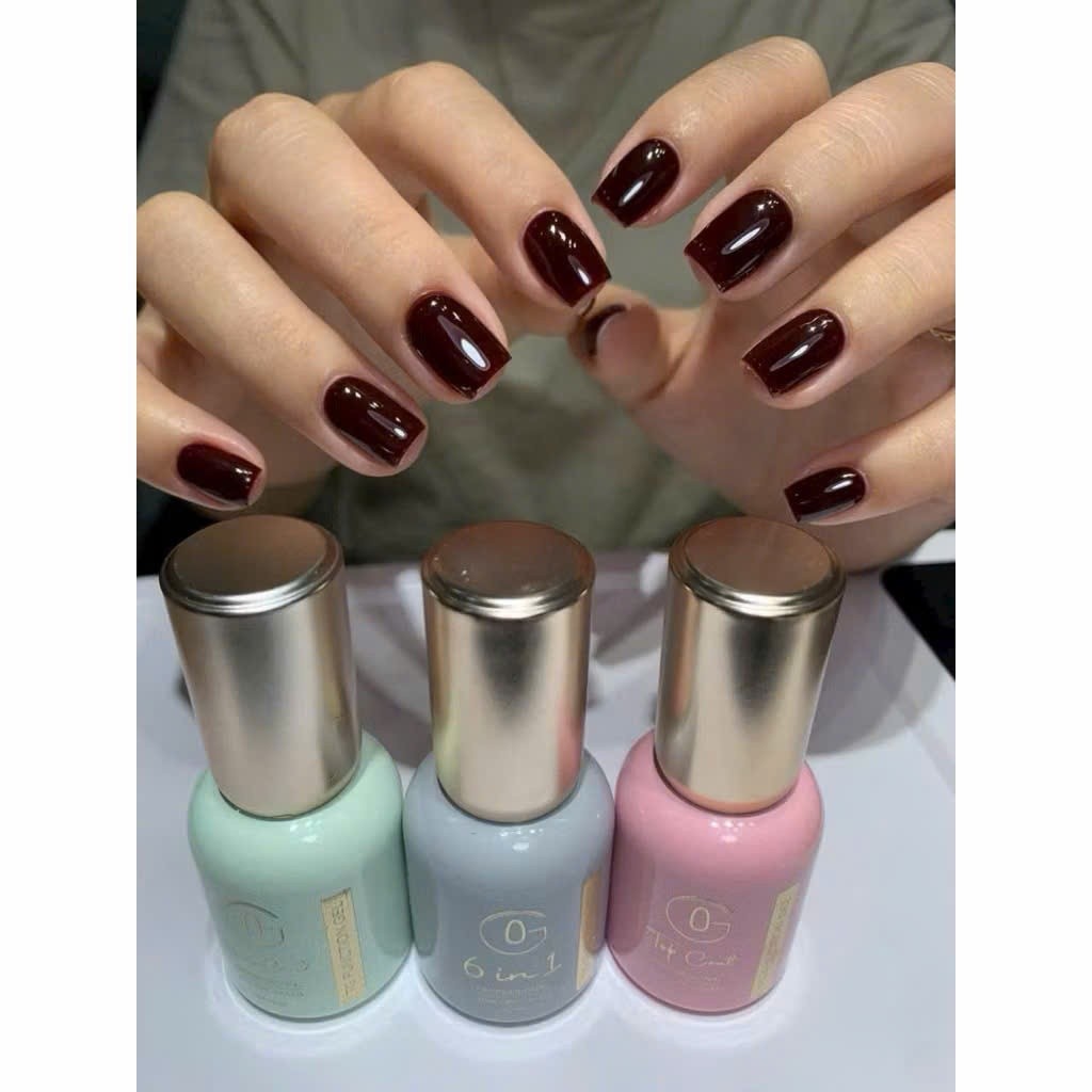 Base, top coat, 6in1 hãng TG cọ mảnh chai 10g Nail Diệp Chi