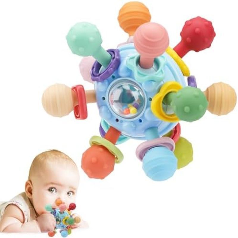 Baby Montessori Sensory Toys for 0-6 6-12 Months, Baby Teether Teething Toys for Babies 0 3 6 9 12 1