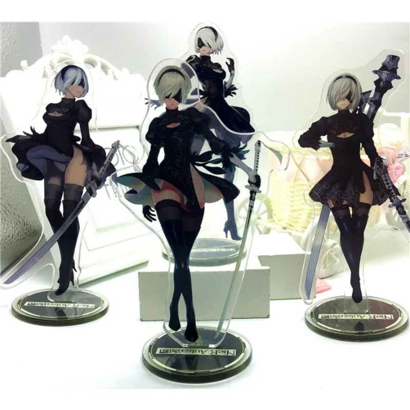 Standee Anime NieR Automata mô hình mica nhân vật 2B 9S YoRHa trang trí bàn học Figure game NieR Aut