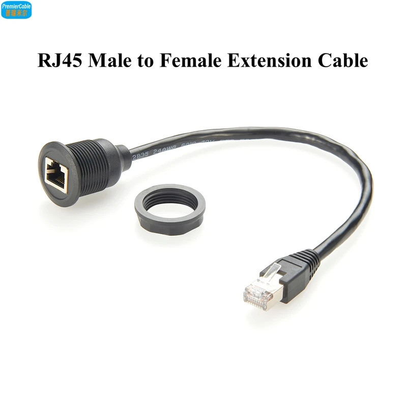 RJ45 8P8C Cáp Nối Dài Nam Sang Nữ Cho Đèn LED Phát Triển RJ45 Feedthrough Cáp vách ngăn RJ45 Khung X