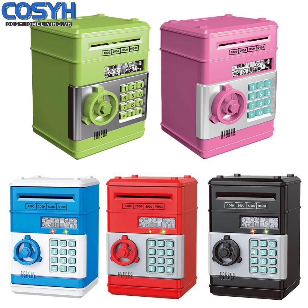 <cosyh>Secure Piggy Bank with Password Lock Large Capacity and Automatic Cash Insertion
