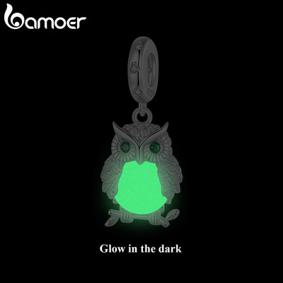 Bamoer Charms - Hạt Dạ Quang Hình Cú cho Vòng Tay DIY, quà tặng nữ
