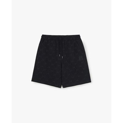 MLB - Quần short unisex ống rộng lưng thun Monogram_3ASPM0163-50BKS