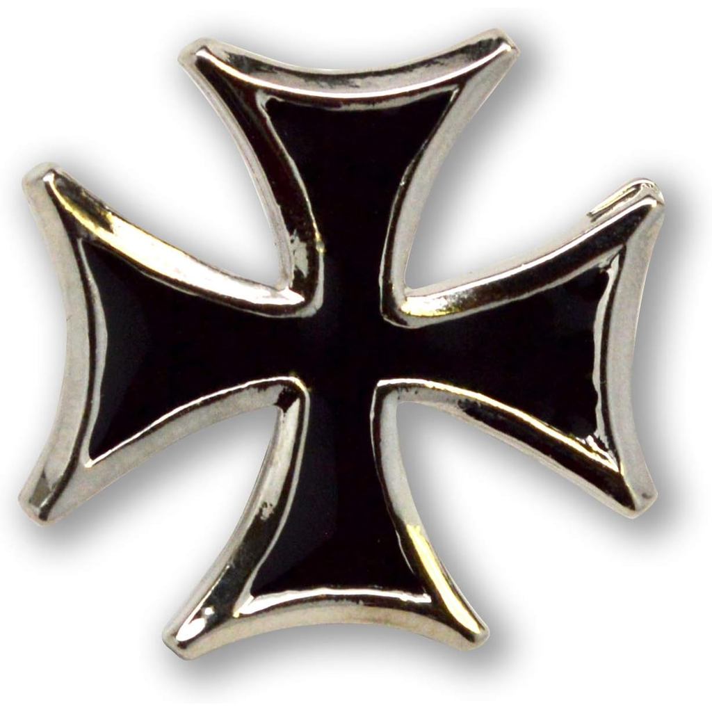 Áo khoác hoặc mũ hiệp sĩ dòng Đền của Malta, màu đen và bạc, chất liệu pewter
