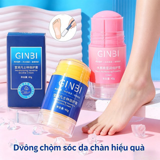 GINBI Kem Nẻ Gót Chân Giảm Nứt Nẻ Gót Chân, Nứt Nẻ Tay Dạng Lăn Tiện Lợi Dưỡng Ẩm Mịn Màng Hàng Chuẩn Nội Địa