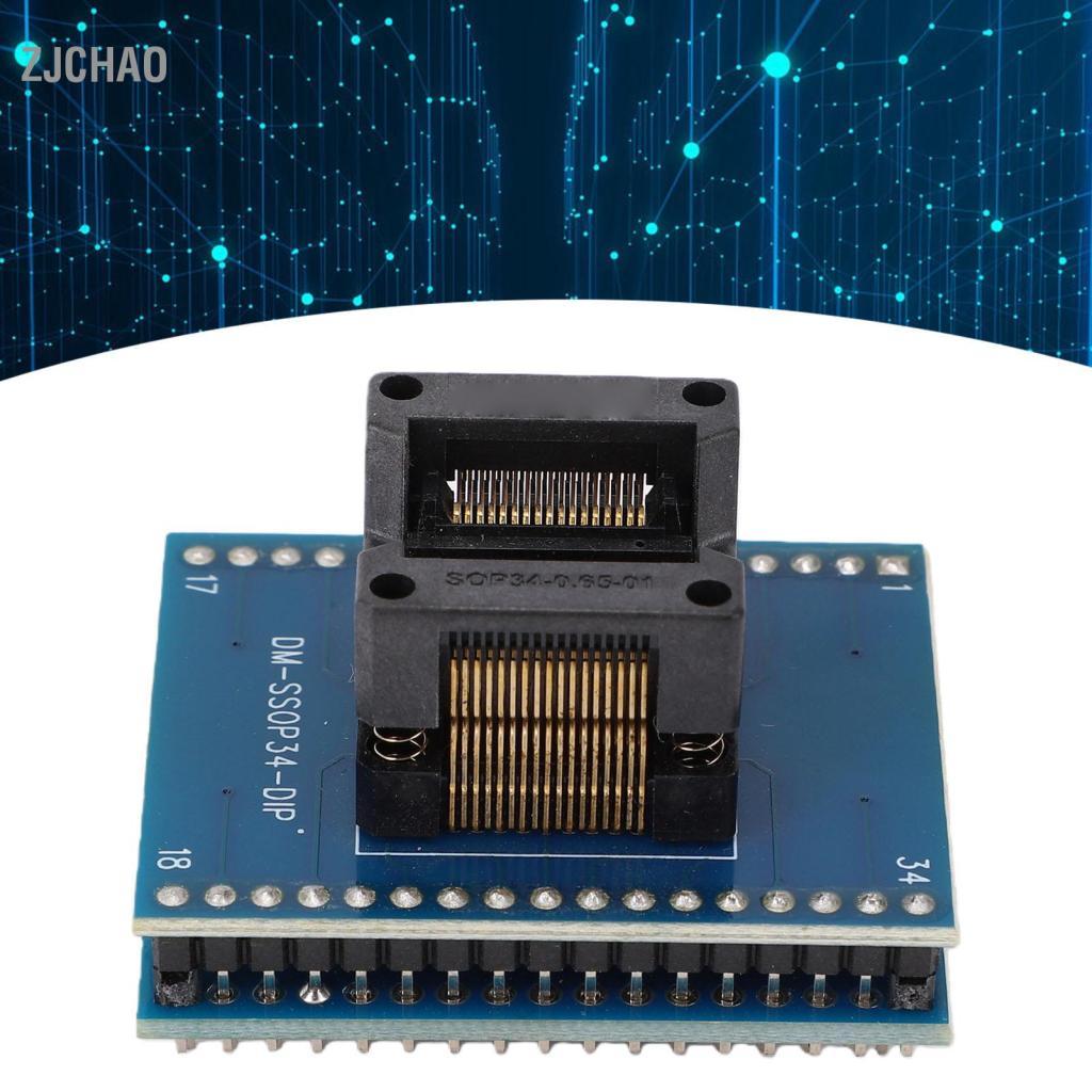 Zjchao Zjchao Yunseity SSOP34 sang DIP34 IC Lập Trình Viên Kiểm Tra Bộ Chuyển Đổi Ổ Cắm Sân 0.65mm v