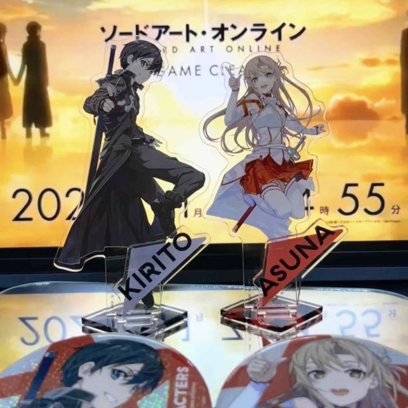 Sword Art Online / Kazuto / Yuuki / Sword Art Online Stand Kirito Asuna Anime Hàng Hóa Đứng Trang Tr