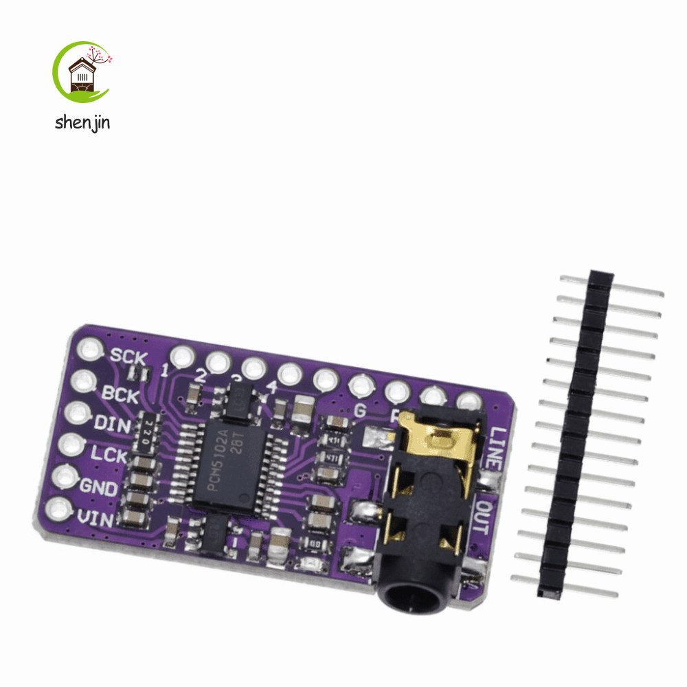 SHENJIN PCM5102A I2S Trình phát âm thanh, Âm thanh kỹ thuật số PCM5102A DAC I2S Mô-đun máy nghe nhạc