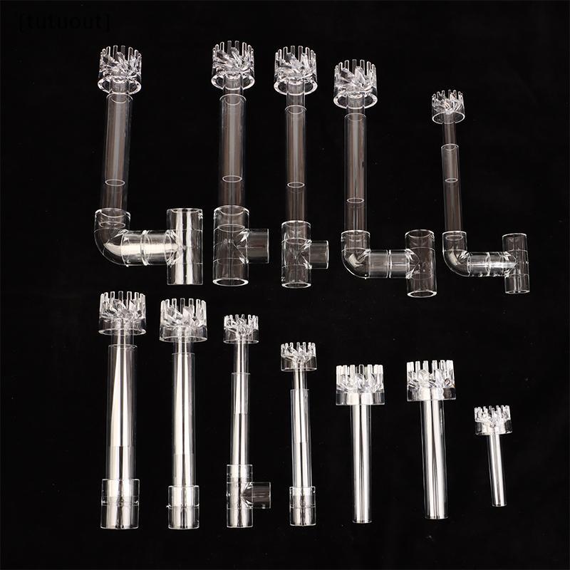 [tutuout] 1 Bộ DIY Clear Aquarium Skimmer Acrylic Lily Spin Inflow Outflow Water Plant Tank Filter C
