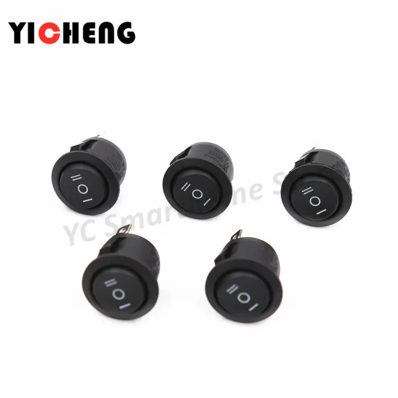 FZ5 Cái KCD1 220v 2Pin BẬT / TẮT Công tắc Rocker tròn, 3Pin BẬT / TẮT / BẬT Công tắc Rocker tròn