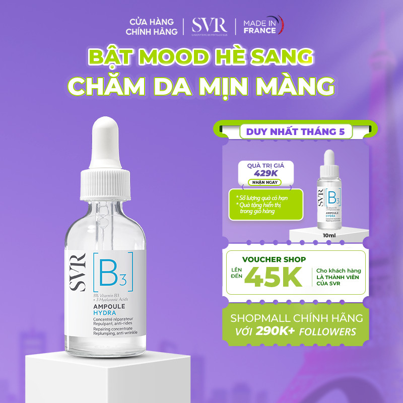 [Livestream 3] Tinh chất dưỡng da, ngăn ngừa nếp nhăn, phục hồi da và dưỡng ẩm cho da SVR [B3] Ampou