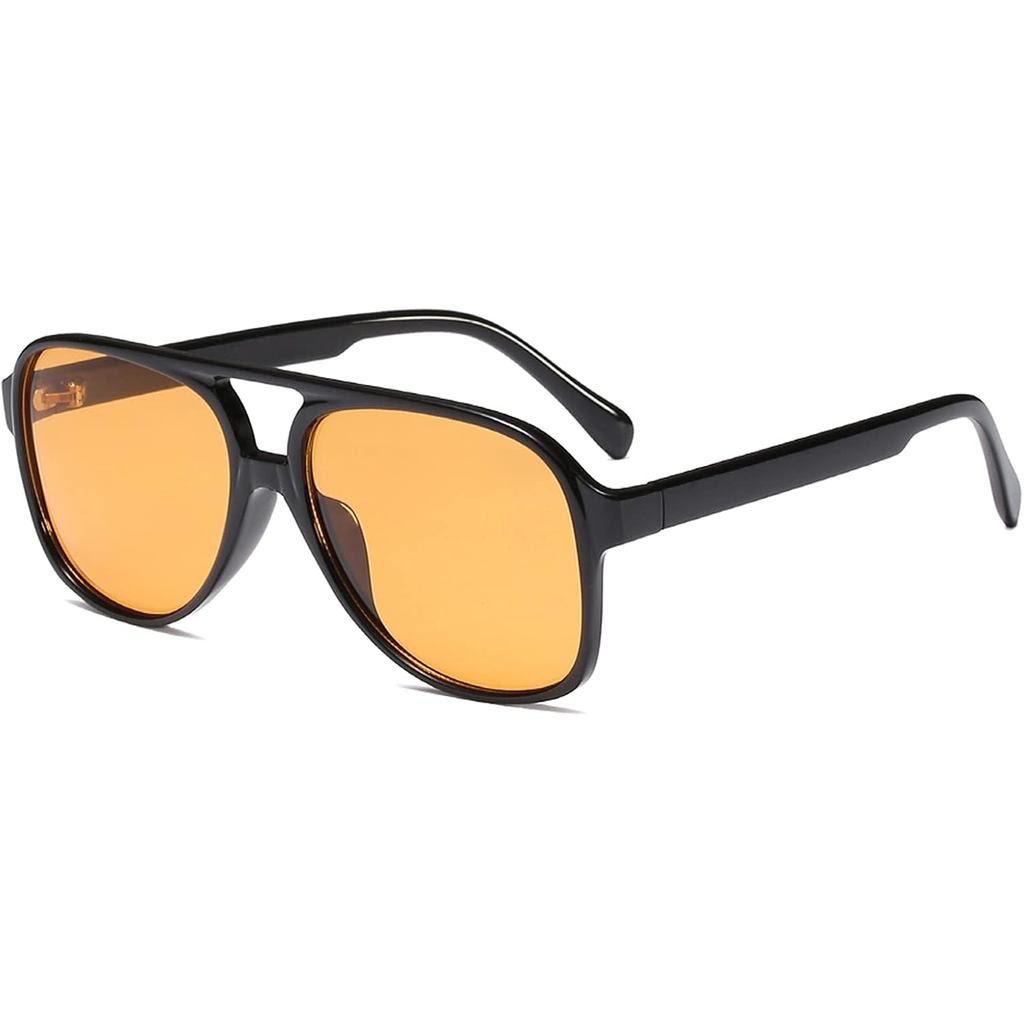 YSAOWKN Retro Aviator Kính Mát Dành Cho Nữ Nam Khung Lớn Cổ Điển Vintage 70 Kính Chống Nắng Aviator