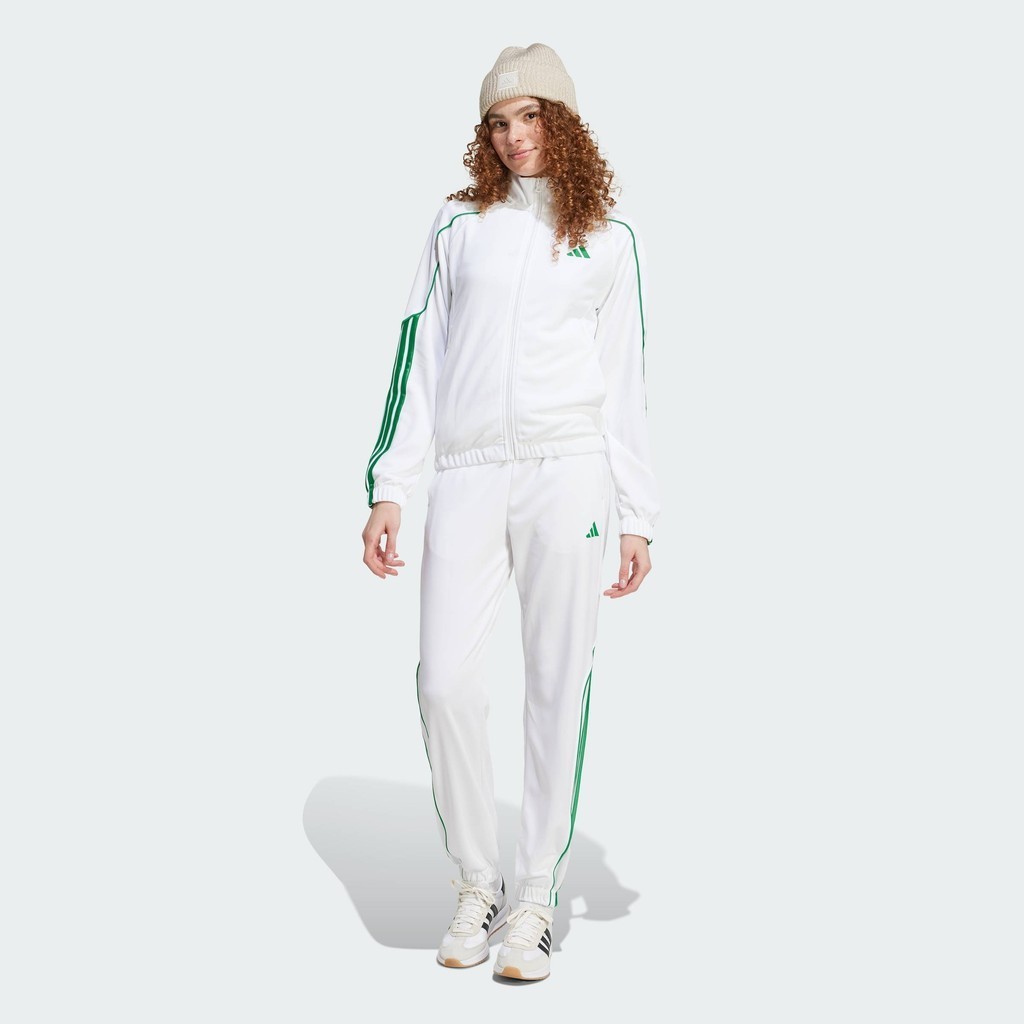 adidas Phong cách sống BỘ TRACKSUIT 3 GẠCH STADIUM Nữ trắng JX0473