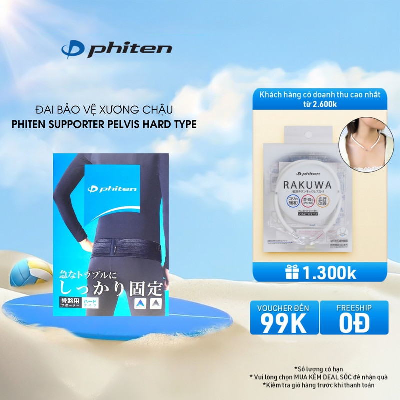 Đai Bảo Vệ Xương Chậu Loại Cứng Phiten Supporter Pelvis Hard Type