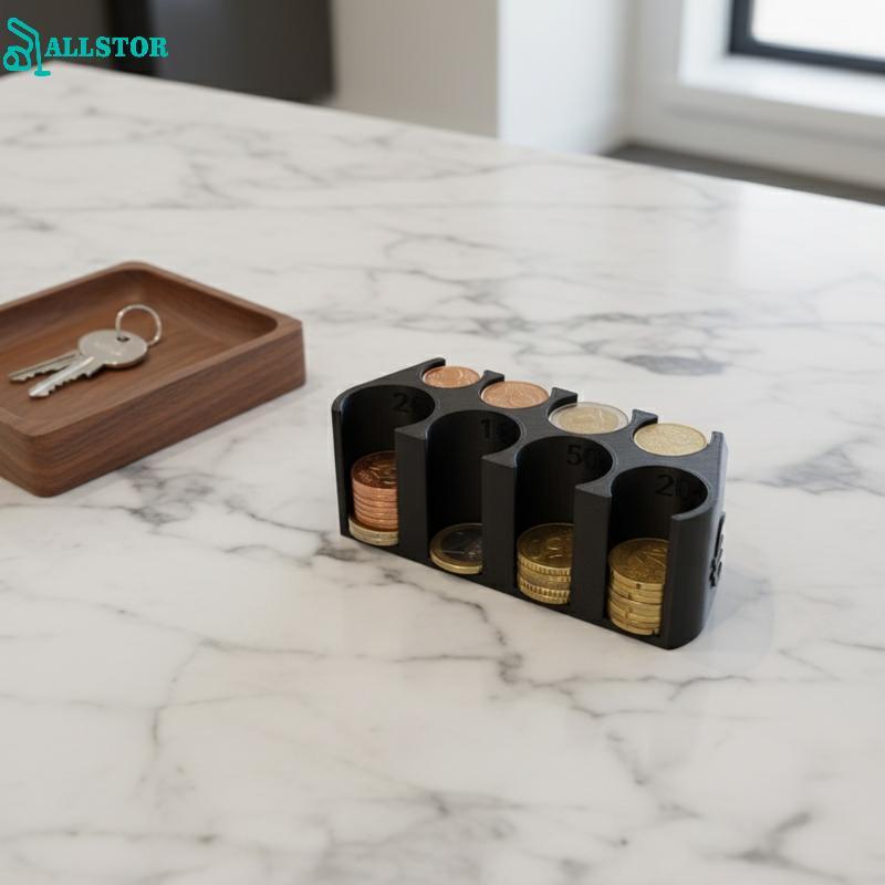 ALLTOR Euro Đồng Xu Hộp Đựng Hộp Đựng 2 Euro 1 Euro 50 Cent Người Tổ Chức Cho Cửa Hàng Gia Đình Mặt 