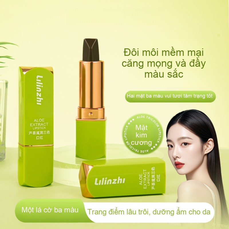 [Chống Khô Môi] Son môi dưỡng ẩm lô hội ba màu thay đổi theo nhiệt độ Son môi/Lô hội/Dưỡng môi/Bền m