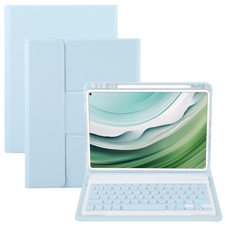 Nút Vuông Đèn Nền Bàn Phím Bluetooth Xoay Được Giá Đỡ Da Dành Cho Huawei MatePad Pro 11 2024 / 2022 