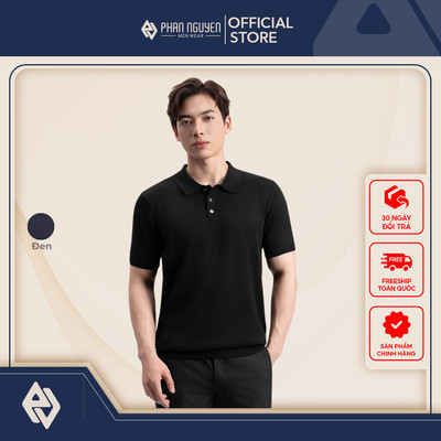 Áo polo dệt kim nam Phan Nguyễn, chất liệu cotton cao cấp, mềm, mịn, xốp, form regular fit APC.304