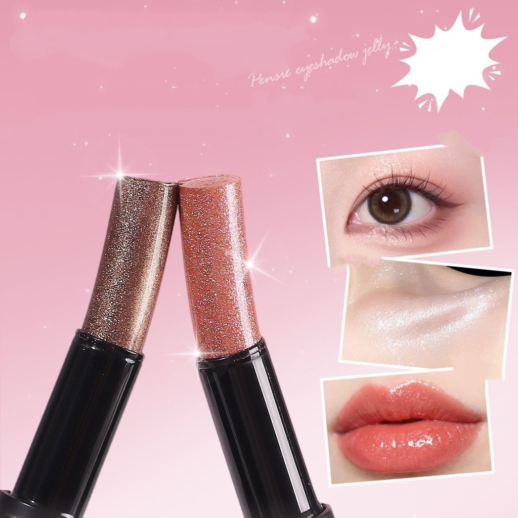 YZS Blinking Jelly Eye Shadow Stick, Contouring Highlighter, Lip and Cheek Multi-purpose Stick, Roug