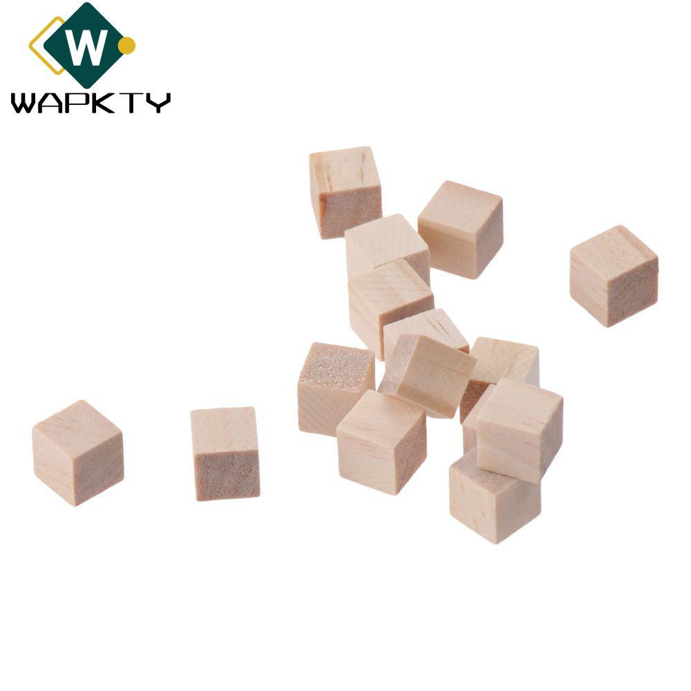 WAPKTY 300 Khối Gỗ, Khối Gỗ Trống Tự Nhiên Vuông 1cm, Chất Liệu Gỗ Thông Màu Gỗ Mạnh Mẽ Và Chắc Chắn